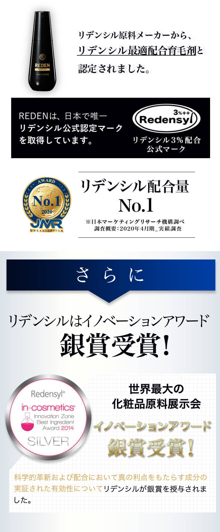 リデンシル3%配合