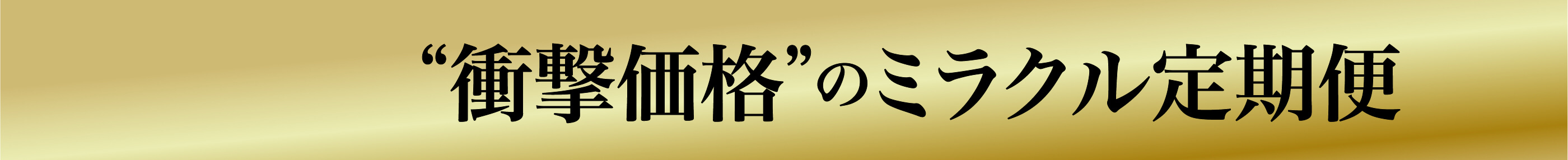 衝撃価格の定期コース